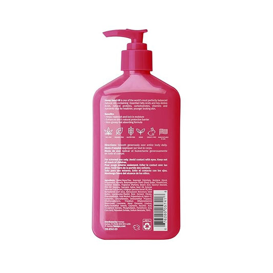 Hempz Brazilian Berry Beauty Actives Lotion, Hydrating Moisturizer for Body, Hands and Feet 17 oz.