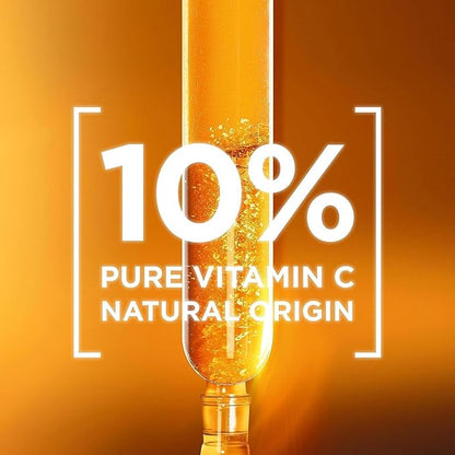 Garnier Targeted Anti Dark Spot Night Serum for Face, with 10% Pure Vitamin C & Hyaluronic Acid, Anti Pigmentation & Dullness, For All Skin Types, Approved by Cruelty Free International, Vegan, 30 ml