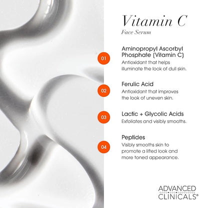 Advanced Clinicals - Retinol Serum For Face, Firming Collagen Serum, Vitamin C Serum Skincare Set, 1.75 Fl Oz, 3pc Set