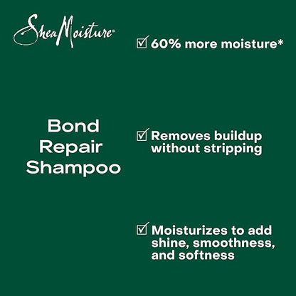 SheaMoisture Bond Repair Shampoo Amla Oil Deeply Cleanses and Removes Build Up to Repair Hair Bonds with Hydroplex Technology and Amla Oil with Restorative HydroPlex Infusion 13fl oz