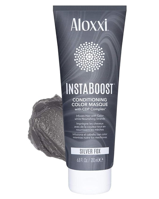 ALOXXI InstaBoost SILVER Color Depositing Conditioner Mask, Instant Temporary Hair Color Dye - Hair Color Masque for Deep Conditioning (Silver Fox), 6.8 Fl Oz (Pack of 1)