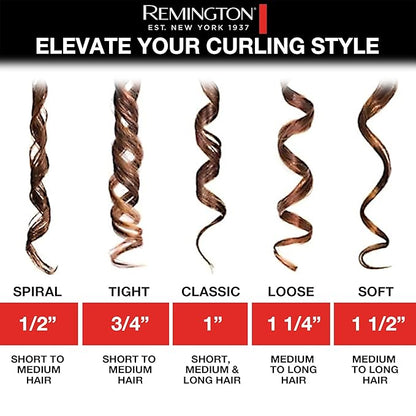 Remington Style Therapy 1” Curling Iron, Lasting Curls.
