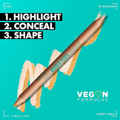 NYX PROFESSIONAL MAKEUP Wonder Pencil, Multi-Use Micro Highlighter & Concealer Stick - Warm Deep