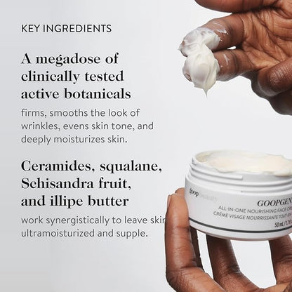 goop Beauty Nourishing Face Cream | Improves Firmness, Elasticity, & Brightness | Botanicals, Ceramides, & Squalane | Anti Wrinkle Moisturizer | 1.7 fl oz