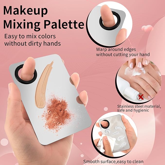 Foundation Spatula Set - Stainless Steel Makeup Mixing