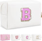 Personalized initial letter makeup bag,