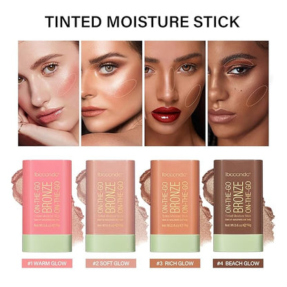 MEICOLY Cream Bronzer Stick, Natural Highlight Contour Makeup,Face