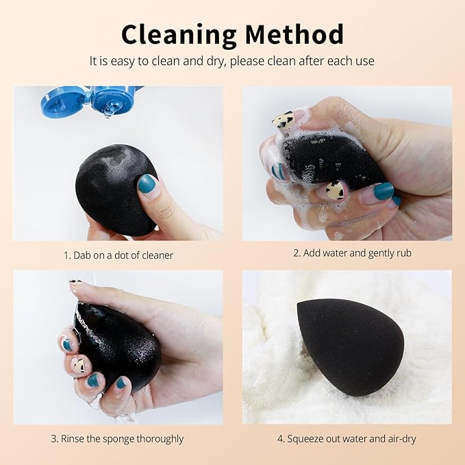 BEAKEY Makeup Sponge Set, 5 Pcs Foundation Blending