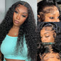 13x6 Deep Wave Lace Front Wigs Human Hair HD Lace Front Wigs Human Hair For Women Curly Human Hair Wig Pre Plucked with Baby Hair 180% Water Wave Lace Front Wigs 18inch