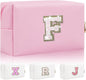 Personalized initial letter makeup bag,