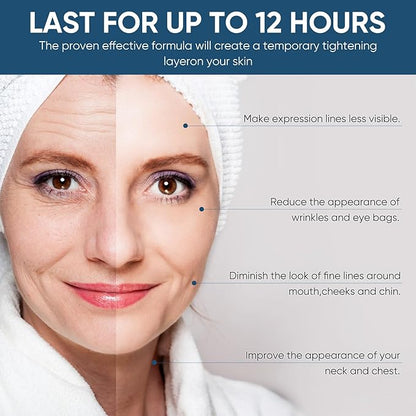 Instant Face Lift Serum, 2-Minute Temporary Skin Lifting & Tightening Serum for Women with Plant Extract, Visibly Firming Loose Sagging Skin for Face and Neck