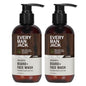 Every Man Jack Unscented Beard + Face Wash - Fragrance Free for Sensitive Skin - Naturally Cleanse and Condition Your Beard and Skin - 6.7-ounce (2 pack)