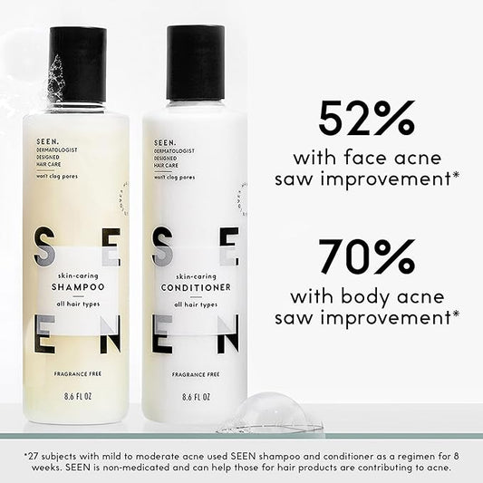 SEEN Discovery Kit - Fragrance Free - Non-Comedogenic & Sulfate-Free Hair Set- Dermatologist-Developed - Safe for Sensitive, Eczema & Acne Prone Skin