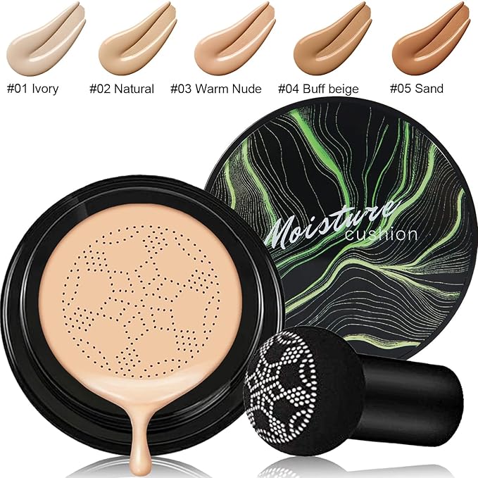 Hilareco PHOERA Foundation,Mushroom Head Air Cushion CC Cream Ivory CC)