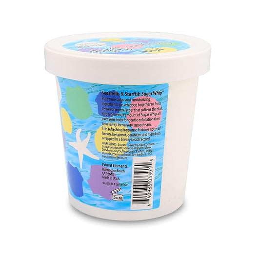 Primal Elements Sugar Whip Seashells and Starfish Body Scrub, 10 Ounce