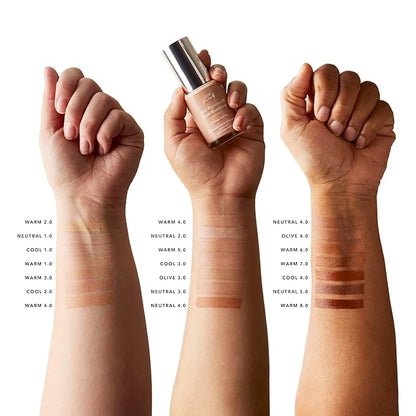 100% PURE Water Foundation Full Coverage Hydrating Makeup, Fl Oz