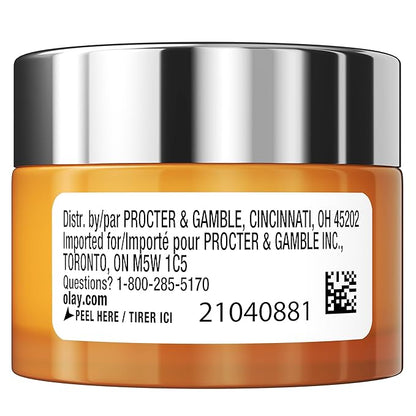 Olay Vitamin C Face Moisturizer, Brightening Cream for Women, Trial Size, Evens Tone, Dark Spot & Hyperpigmentation Reduction, Glowing Skin Care - Niaciniamide, Lactic Acid, 0.5 Oz