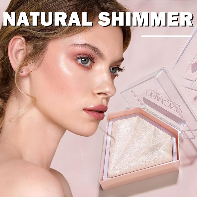 White Highlighter Makeup Palette Face Highlighter Powder Iluminadores Pearl White