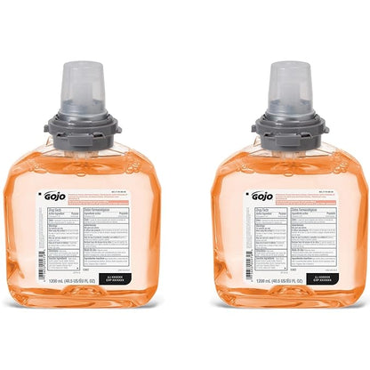 GOJO TFX Premium Foam Antibacterial Handwash, Fresh Fruit Scent, 1200 mL Foam Hand Soap Refills TFX Touch-Free Dispenser (Pack of 2) - 5362-02