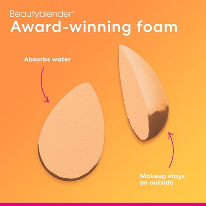 Beautyblender® | Beam Color Changing Beauty Blender Makeup Sponge, Super-Soft Foam Easily Blends Foundations & Creams, Made in USA, Reusable, Washable, Streak Free Application, Heat Activated