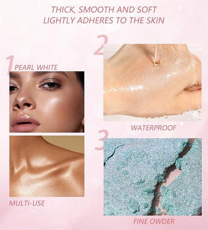 MAEPEOR Face Highlighter Palette 8 Colors Smooth Shimmer (08 Purple)