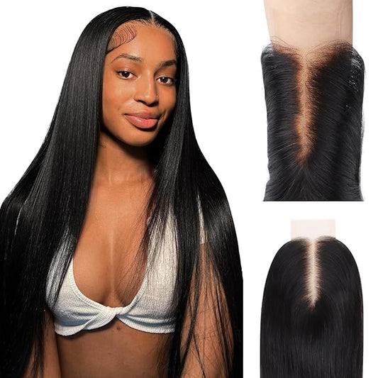 IDN BEAUTY SKINLIKE REAL HD 2X6 Lace Closure Human Hair Straight 18 Inch Bleached Single Knots Ultra-thin 2x6 HD Lace Closure Virgin Human Hair 0.1 mm Pre Plucked Hairline