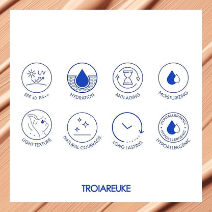 TROIAREUKE Aesthetic BB Cream H+ Formula SPF50+ PA+++, Beauty Makeup