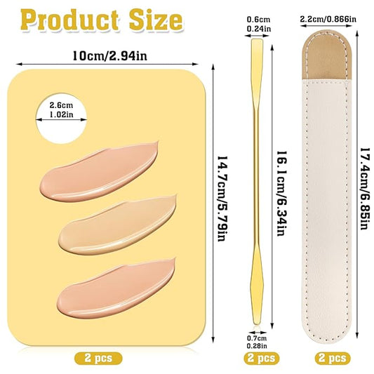 6 in 2 Sets Makeup Mixing Palette, Gold