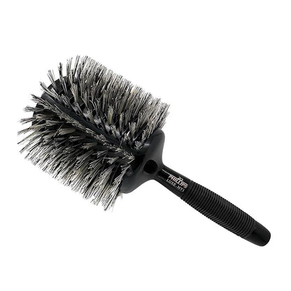 Phillips Brush Luxe Monster Vent 1 Professional Hair Brush (5” Diameter Barrel) – Black & Rose Gold Vented Hairbrush with Nylon Reinforced Boar Hair Bristles, Ergonomic Rubber Grip