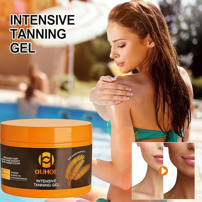 Luxury Intensive Tanning Gel, Natural Tanning Accelerator Cream Gel, Tanning Gel for Outdoor Sun, Tanning Butter for Outdoor Sunbath, 150 ml / 5 oz (2 PCS)