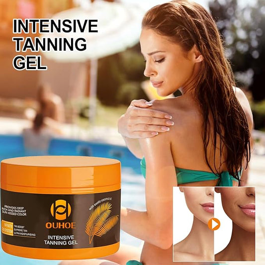 Luxury Intensive Tanning Gel, Natural Tanning Accelerator Cream Gel, Tanning Gel for Outdoor Sun, Tanning Butter for Outdoor Sunbath, 150 ml / 5 oz (2 PCS)