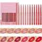 12 PCS Lip Liner Set, Matte Nude Lip Liner Pencil Set, Longwear Lip Liners Set, Waterproof Lipliner Lip Pencil Set, Richly Pigmented Lip Liner and Lipstick, Luxury Intense Lip Liner Pack