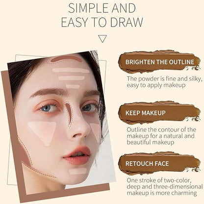 Double-End Contour Highlighter Stick, Face Contour Makeup Contouring