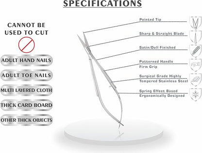 Cuticle nail scissors extra fine