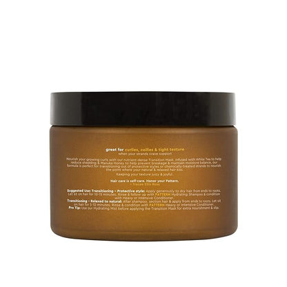 PATTERN Beauty by Tracee Ellis Ross Transition Mask, 11 Fl Oz, Breakage Barrier Hair Mask for Curlies, Coilies and Tight-Textures, 3a-4c