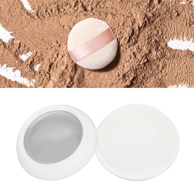 Dioche Loose Powder Container with Puff Sifter Lids,