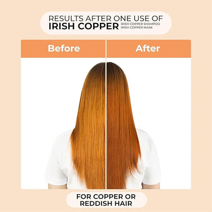 naissant Irish Copper Hair Toning Mask | Color Depositing | Moisturize, Refresh & Neutralize Brassy Tones | Paraben, Ammonia & Sulfate Free | Pro-Vitamin B5, Olive Oil & Honey (Cobrizo) 10.1 Fl Oz