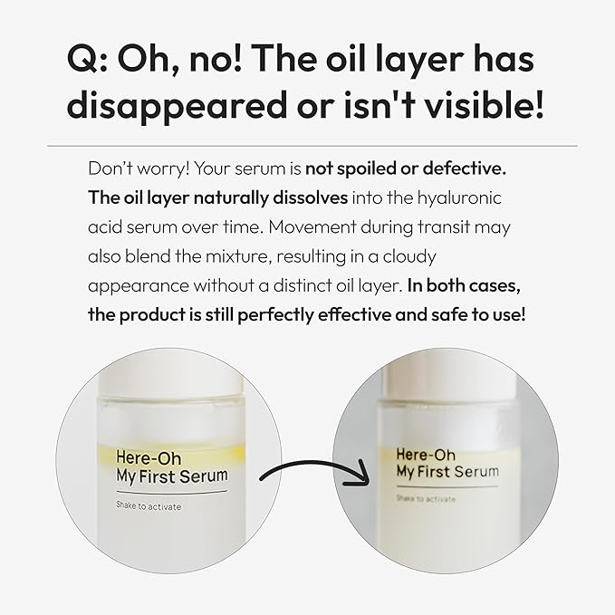 Here-Oh My First Hydrating Face Formula with Hyaluronic Acid | Bubble Texture for Barrier Support & Glow | Korean Care for Dry & Sensitive Types (1.69 fl oz)