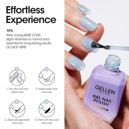 Gellen Baby Blue Gel Nail