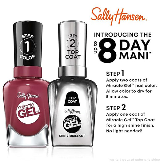 Sally Hansen Miracle Gel Nail Polish, Shade Once Chiffon a Time 248 (Packaging May Vary) (Sheer) (Pack of 2)