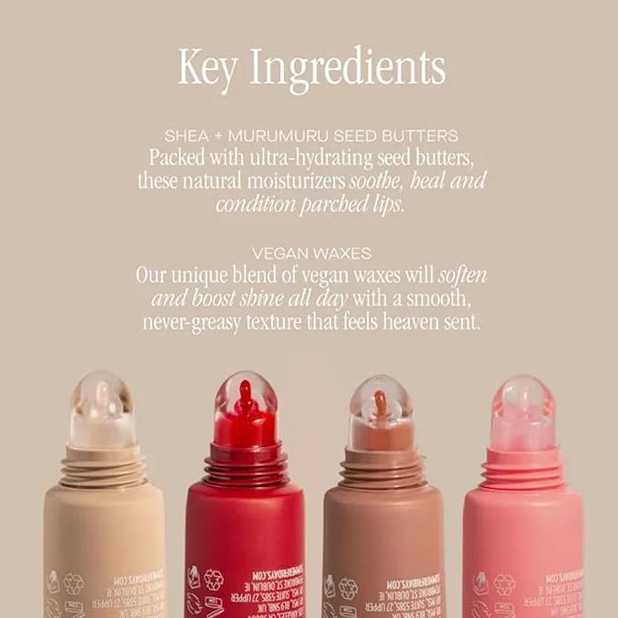 Summer Fridays Tinted Lip Butter Balm - Conditioning Vegan Lip Balm for Instant Moisture, Shine & Hydration - Sheer-Tinted, Soothing Skincare - Poppy (.5 Oz)