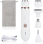 4-in-1 Facial Hair Removal for Women, Electric Painless Shaver, USB Rechargeable, Lip Chin Cheek Trimmer