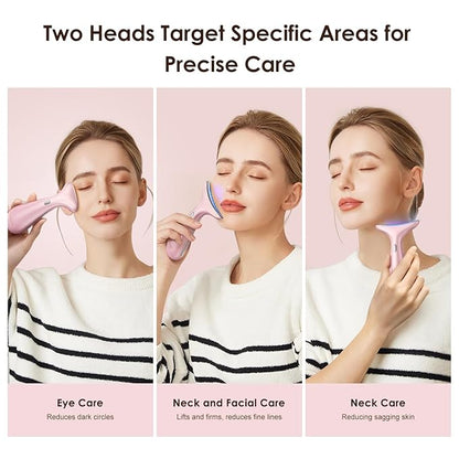 Facial and Neck Massager for Face, Neck & Eye - Skin Lifting & Firming - Wrinkle & Dark Circle Reducer - at Home Skin Care Face Sculpting Tool and Neck Massager
