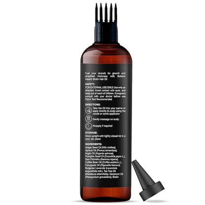 Botanic Hearth Biotin Hair Oil For Hair Growth (6.7 fl oz) | Infused With Coffee Bean Oil & Argan Oil | Hair Strenghtening Treatment | Nourishing & Volumizing | Non GMO Verified