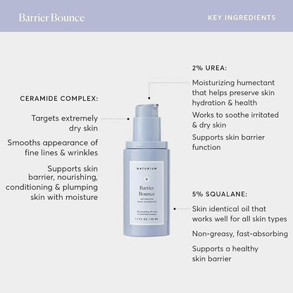 Naturium Barrier Bounce Serum, Plumps & Hydrates Face, Neck & Chest, Hydration Booster & Skin Care with Squalene & Ceramide Complex, 1.7 fl oz