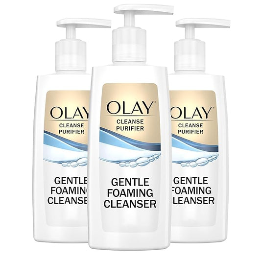 Olay Cleanse Gentle Foaming Face Cleanser for Sensitive Skin, Fragrance Free, 6.7 Fl Oz (Pack of 3)