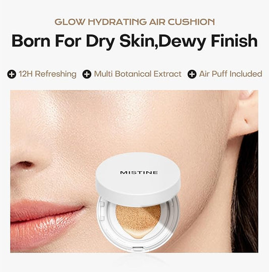 Mistine Tavel Size Air Cushion Foundation Glow Hydrating Proof, Ivory