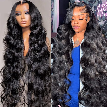 Body Wave Lace Front Wigs Human Hair 5x5 HD Lace Closure Wigs Human Hair Pre Plucked 180% Density Glueless Wigs For Black Women Human Hair (5x5 Lace Closure Wig,14 Inch)