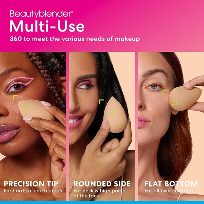 beauty blender Nude Makeup Sponge for a Flawless Natural Look, Perfect with Foundations, Powders & Creams