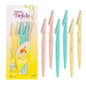 Tinkle Dermaplaning Tool 6ct, Dermaplane Razor for Women, Safe and Easy Peach Fuzz Remover, Eyebrow Trimmer with Protective Cover